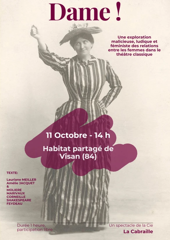 L’affiche du spectacle Dame !